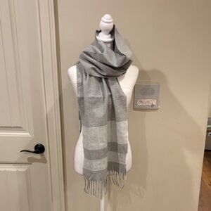 Express Light Gray Checkered Scarf